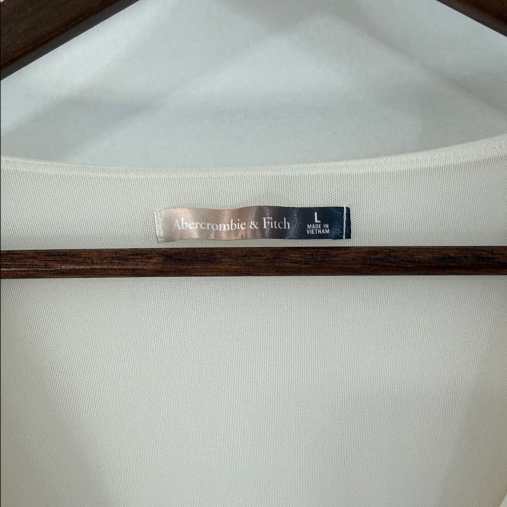 Abercrombie & Fitch Ivory Wrap Blouse - Picture 2 of 5